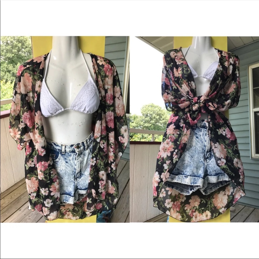 Fashion Nova Floral Coverup Size M